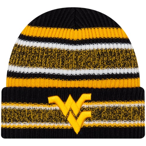 UPC 192525000877 product image for West Virginia Mountaineers New Era Vintage Stripe Cuffed Knit Hat - Navy | upcitemdb.com