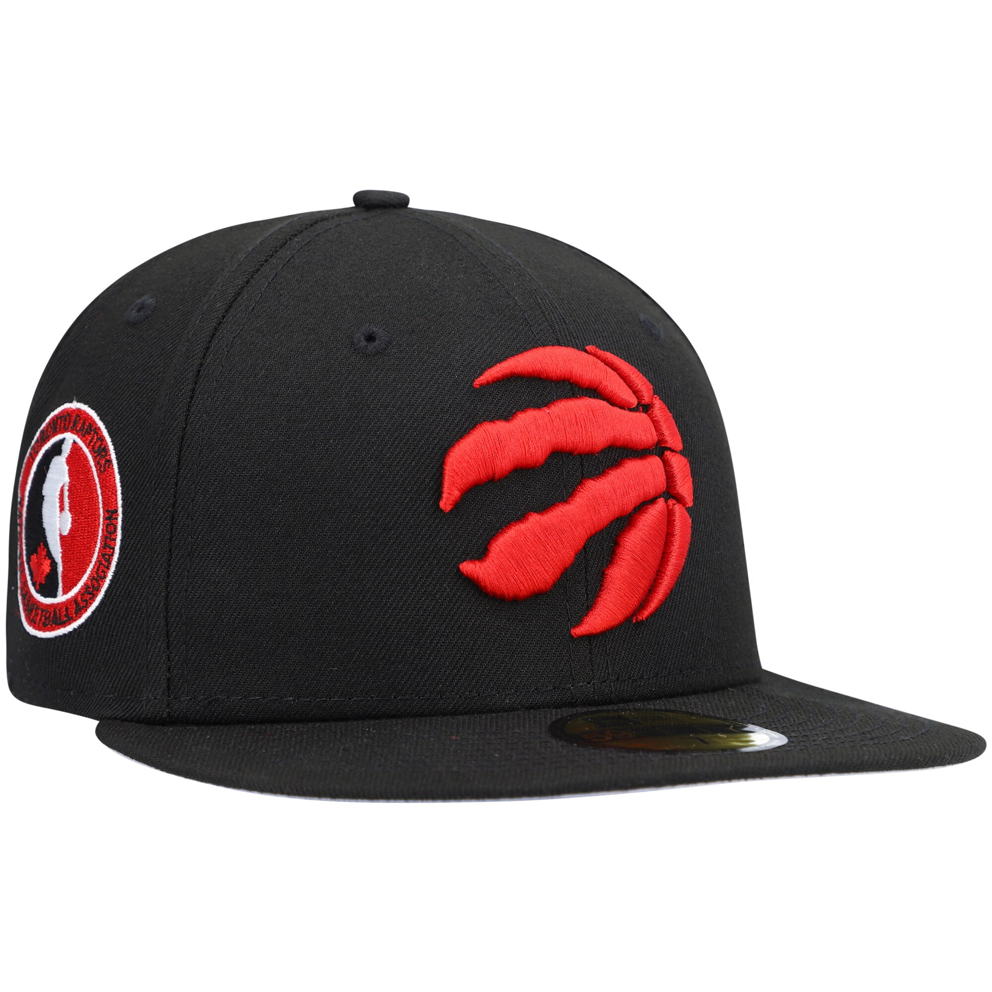 NBA Men's New Era Black Toronto Raptors Team Logoman 59FIFTY Fitted Hat