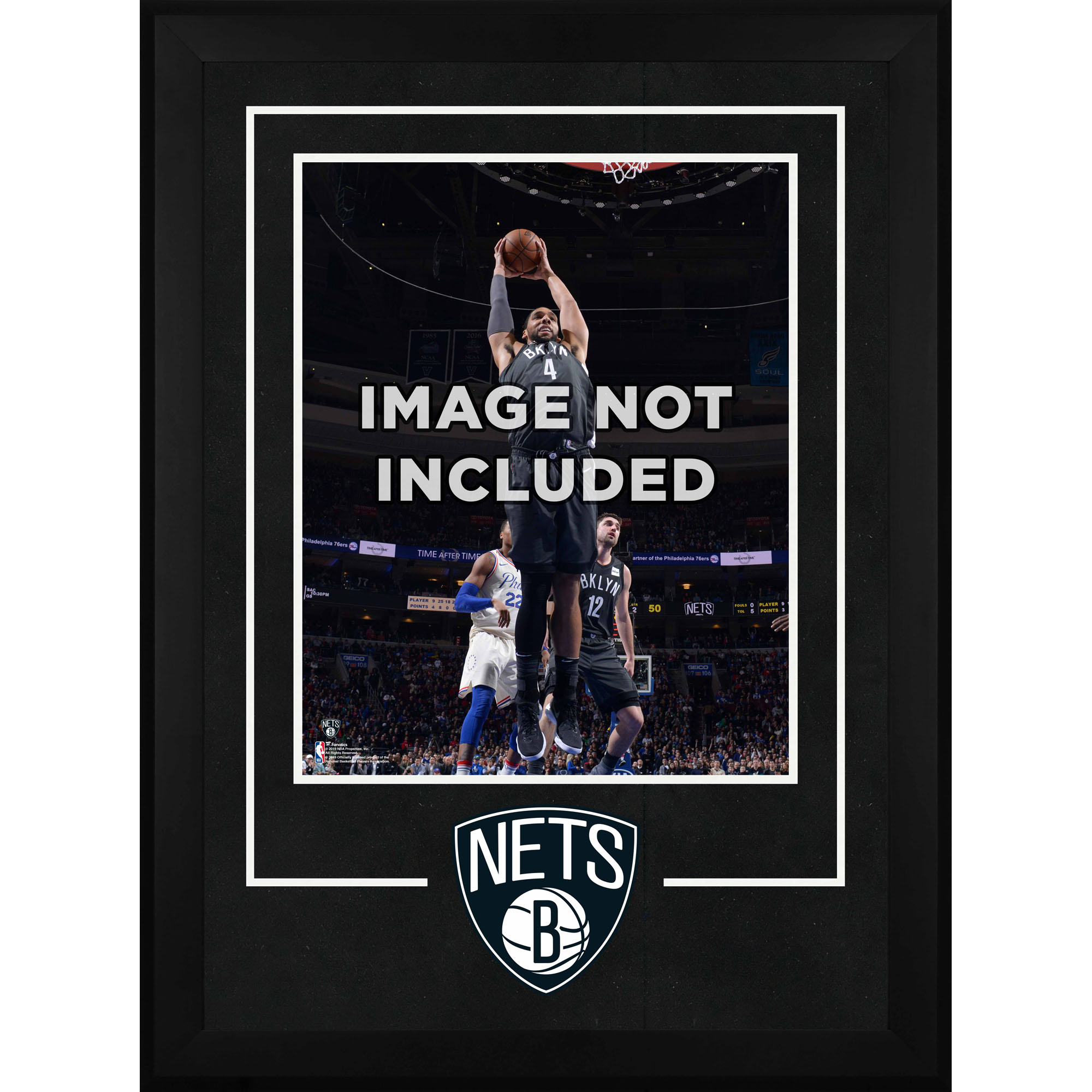 Brooklyn Nets 16" x 20" Deluxe Vertical Frame with Team Logo