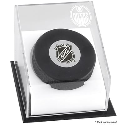 Edmonton Oilers Puck Deluxe Logo Display Case