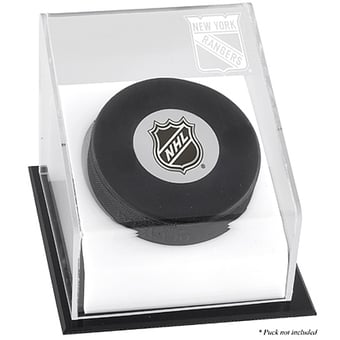New York Rangers Puck Deluxe Logo Display Case