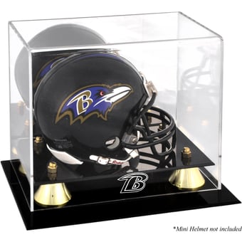 Baltimore Ravens Golden Classic Mini Helmet Display Case