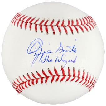 Rawlings Ozzie Smith St. Louis Cardinals Autographed Baseball with ''The Wizard'' Inscription