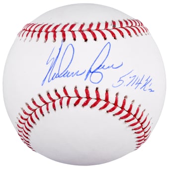 "Nolan Ryan Autographed Baseball with ""5714 K's"" Inscription"