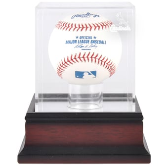 St. Louis Cardinals Mahogany Baseball Logo Display Case