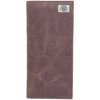 Texas Tech Red Raiders Leather Secretary Wallet with Concho - Brown