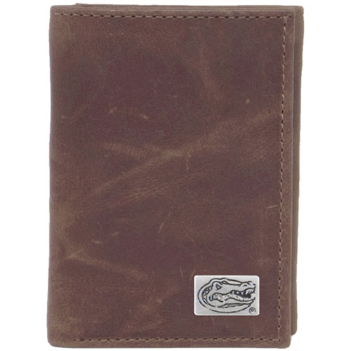 Florida Gators Leather Trifold Wallet with Concho