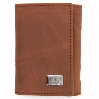 Kentucky Wildcats Leather Trifold Wallet with Concho