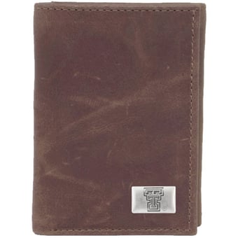 Texas Tech Red Raiders Leather Trifold Wallet with Concho