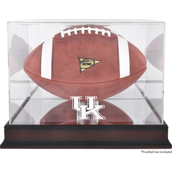 Kentucky Wildcats Mahogany Base Logo Football Display Case with Mirror Back