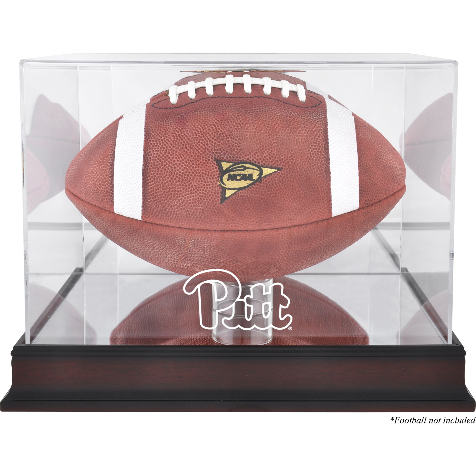 Pittsburgh Panthers Mahogany Base Logo Football Case with Mirror Back