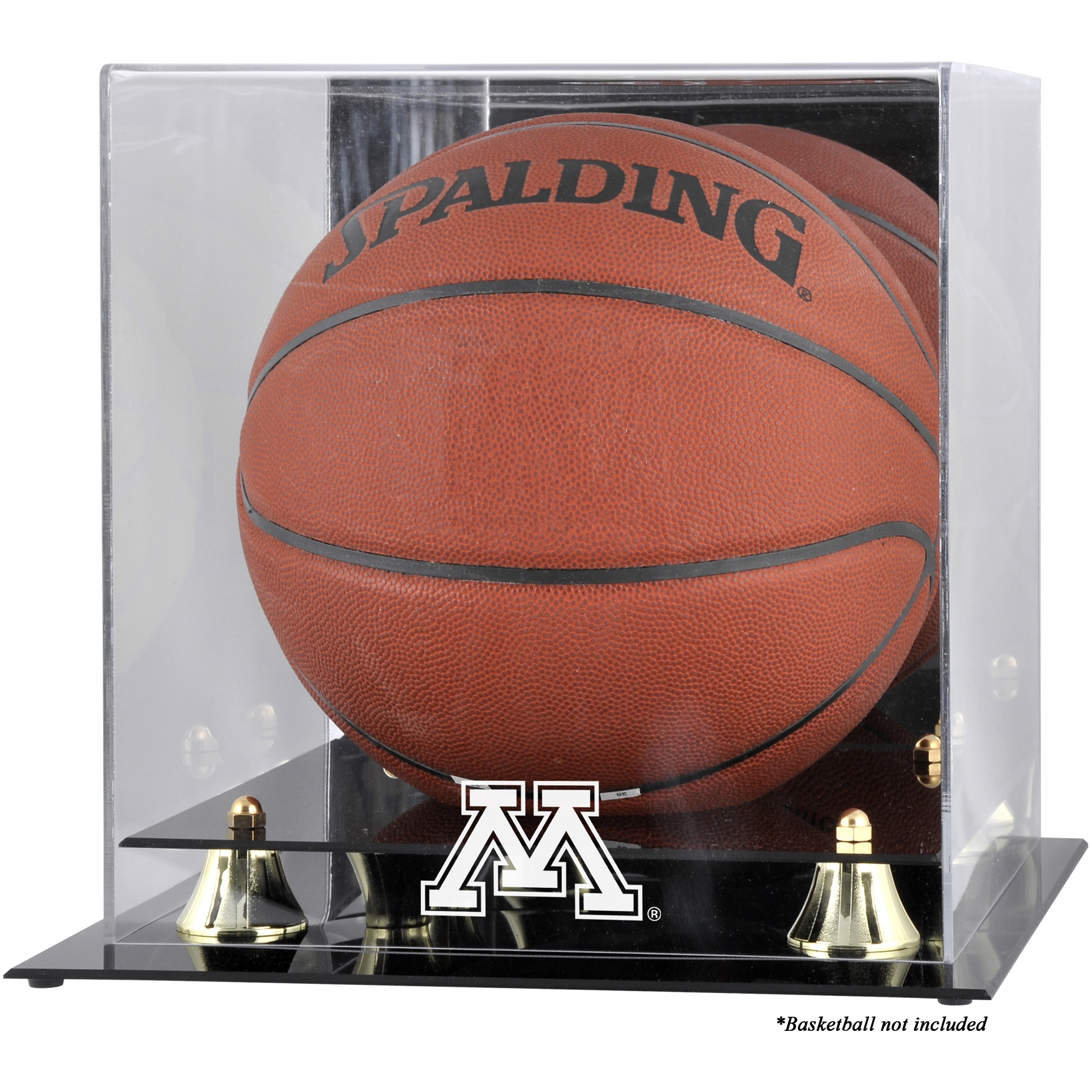 Minnesota Golden Gophers Golden Classic Logo Basketball Display Case with Mirror Back