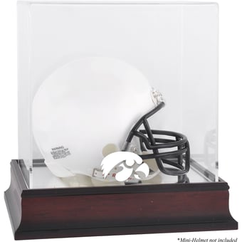 Iowa Hawkeyes Mahogany Logo Mini Helmet Case with Mirror Back