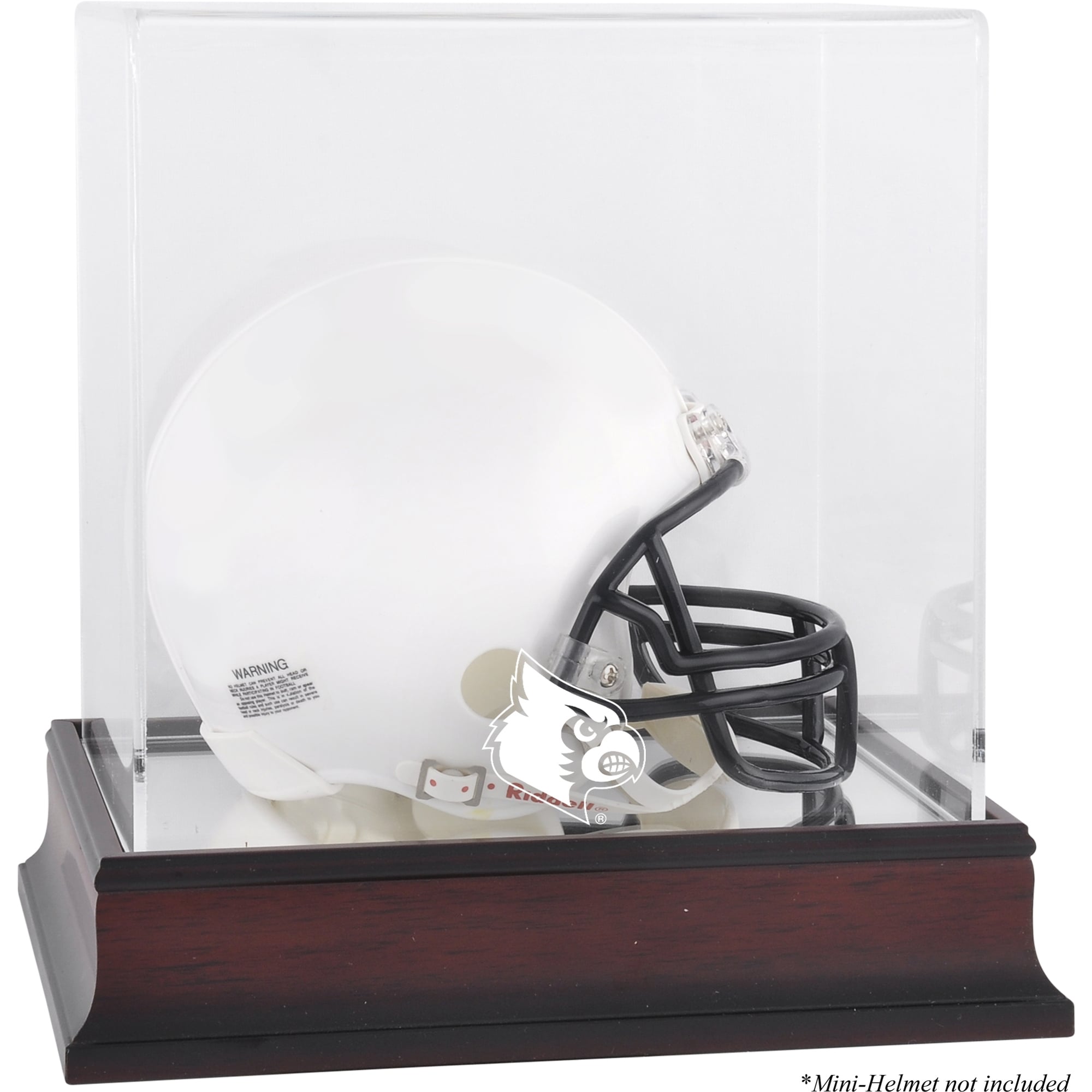 Louisville Cardinals Mahogany Logo Mini Helmet Case with Mirror Back