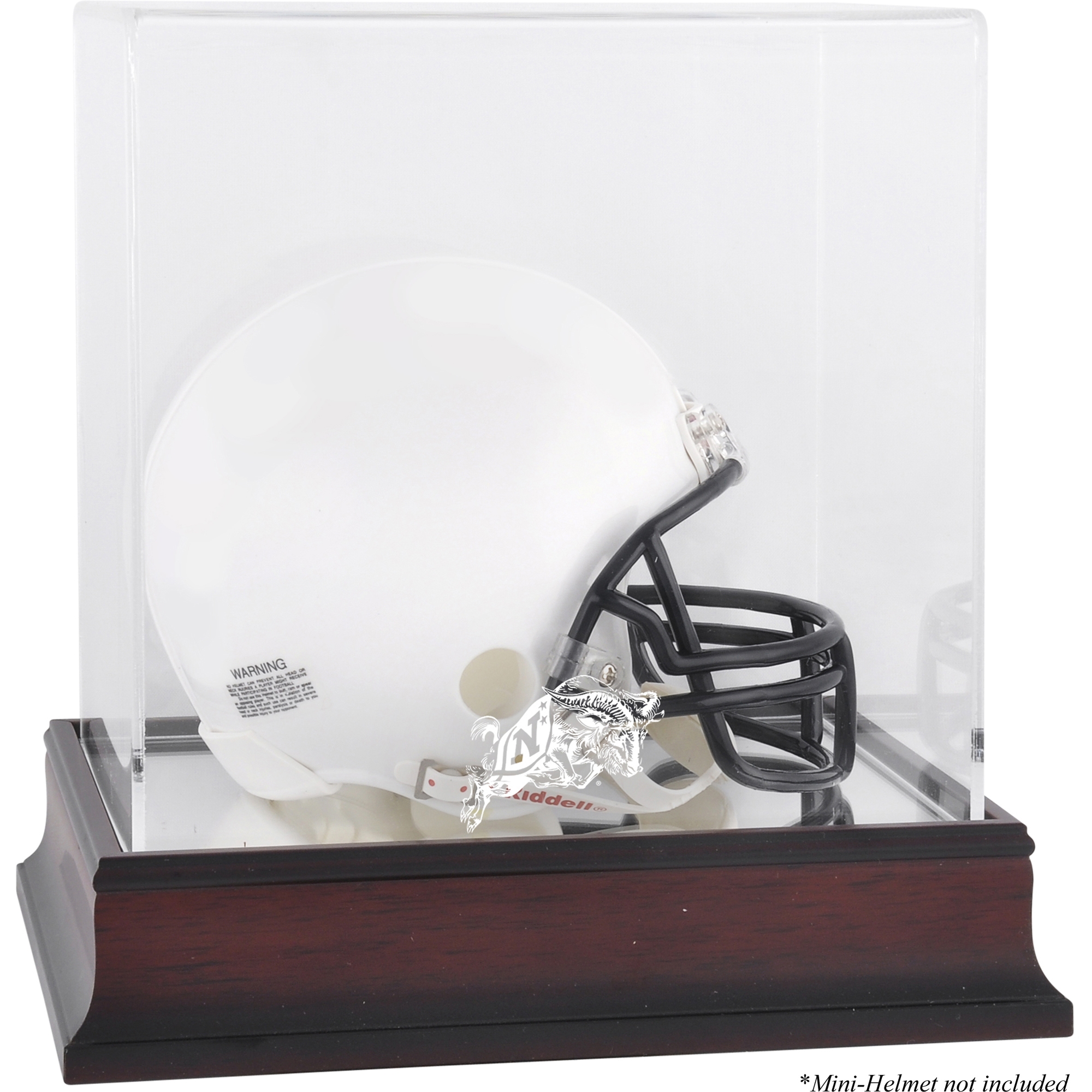 Navy Midshipmen Mahogany Logo Mini Helmet Display Case with Mirror Back