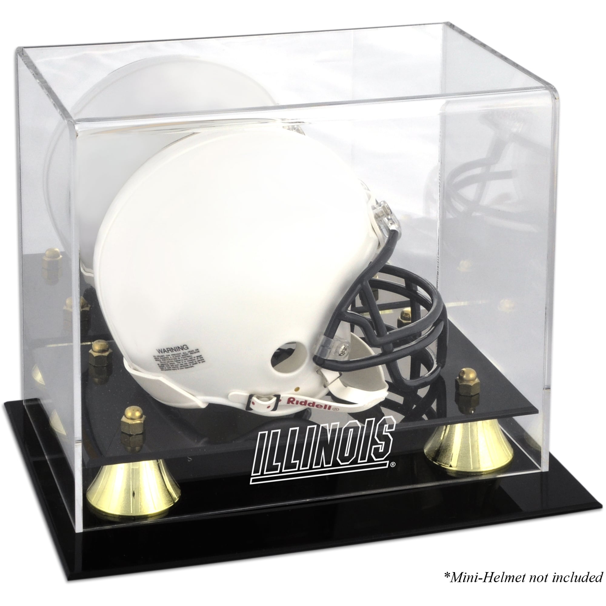 Illinois Fighting Illini Golden Classic Logo Mini Helmet Display Case