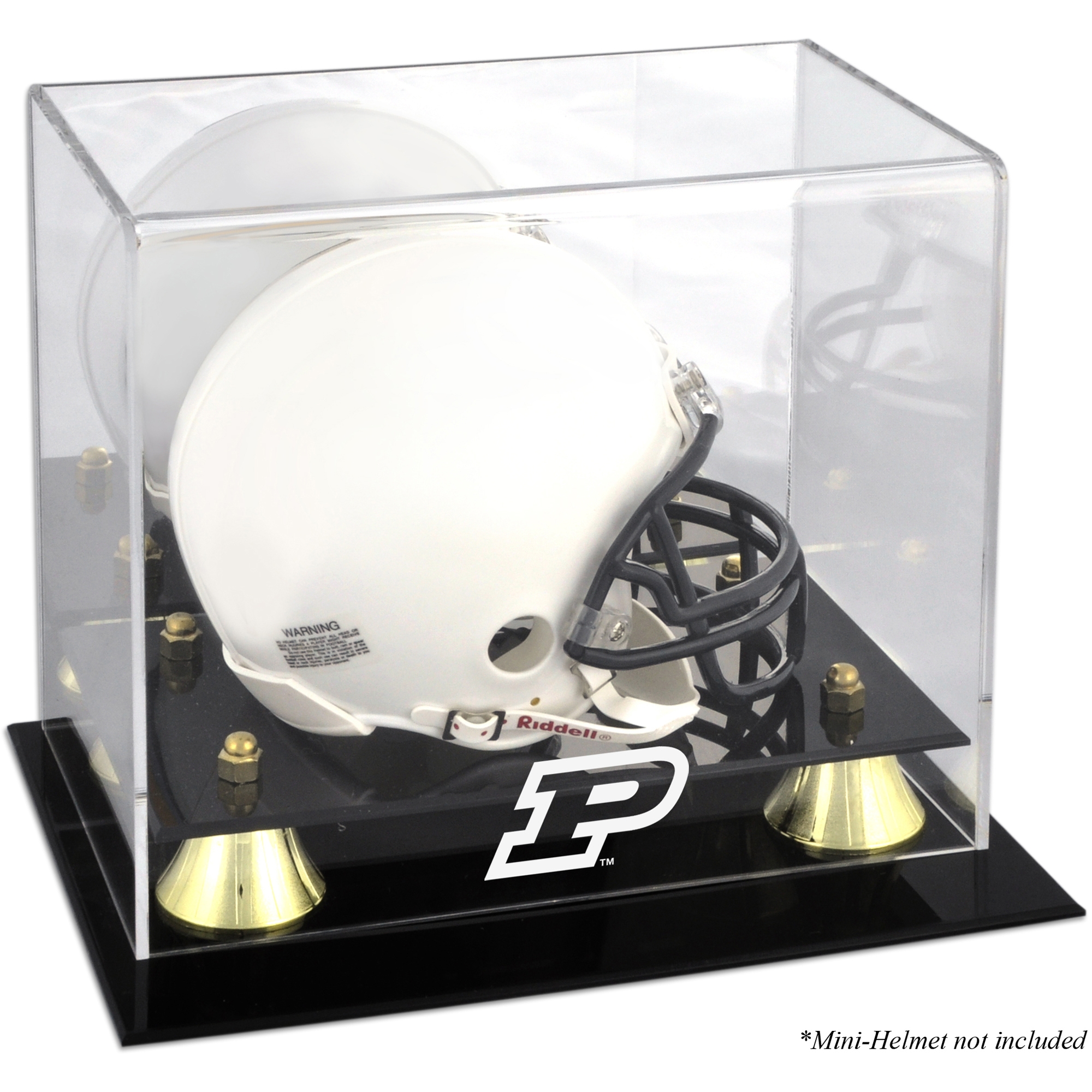 Purdue Boilermakers Golden Classic Team Logo Mini Helmet Display Case