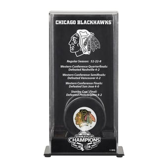 Chicago Blackhawks 2010 Stanley Cup Championship Logo Puck Display case with Puck