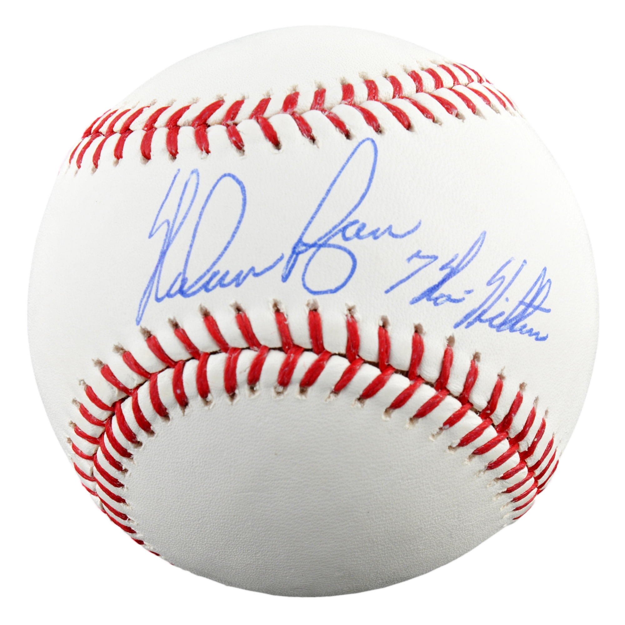 Nolan Ryan Autographed Baseball with "7 No-Hitters" Inscription