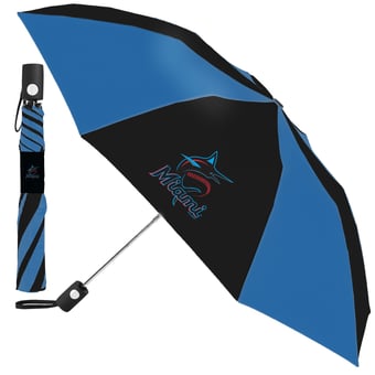 WinCraft Black/Orange Miami Marlins 42'' Folding Umbrella