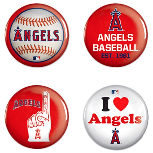 WinCraft Los Angeles Angels 4-Pack Button Set
