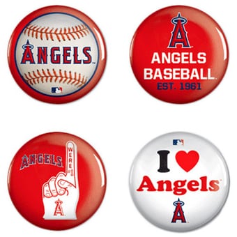 WinCraft Los Angeles Angels 4-Pack Button Set