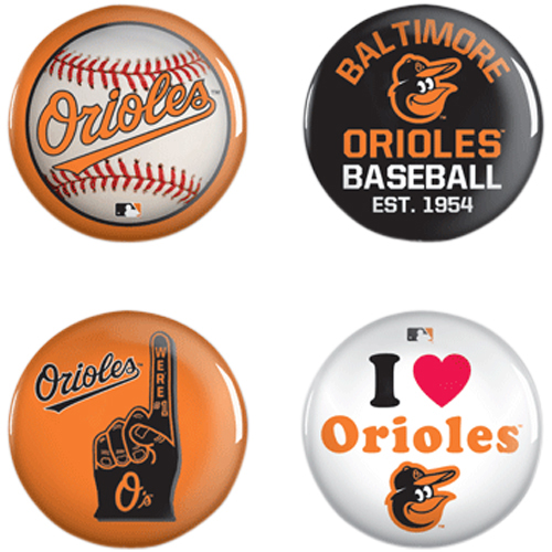 WinCraft Baltimore Orioles 4-Pack Button Set