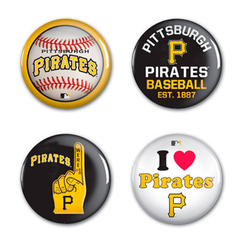WinCraft Pittsburgh Pirates 4-Pack Button Set