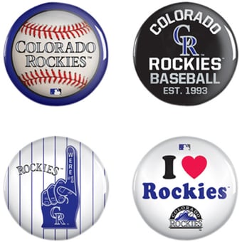 WinCraft Colorado Rockies 4-Pack Button Set