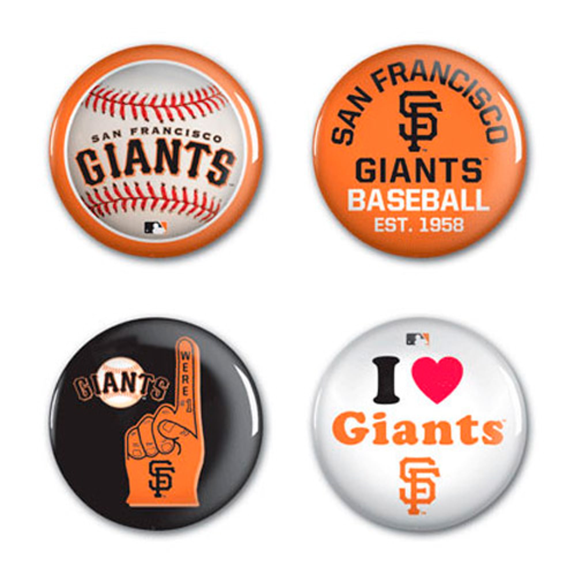 WinCraft San Francisco Giants 4-Pack Button Set