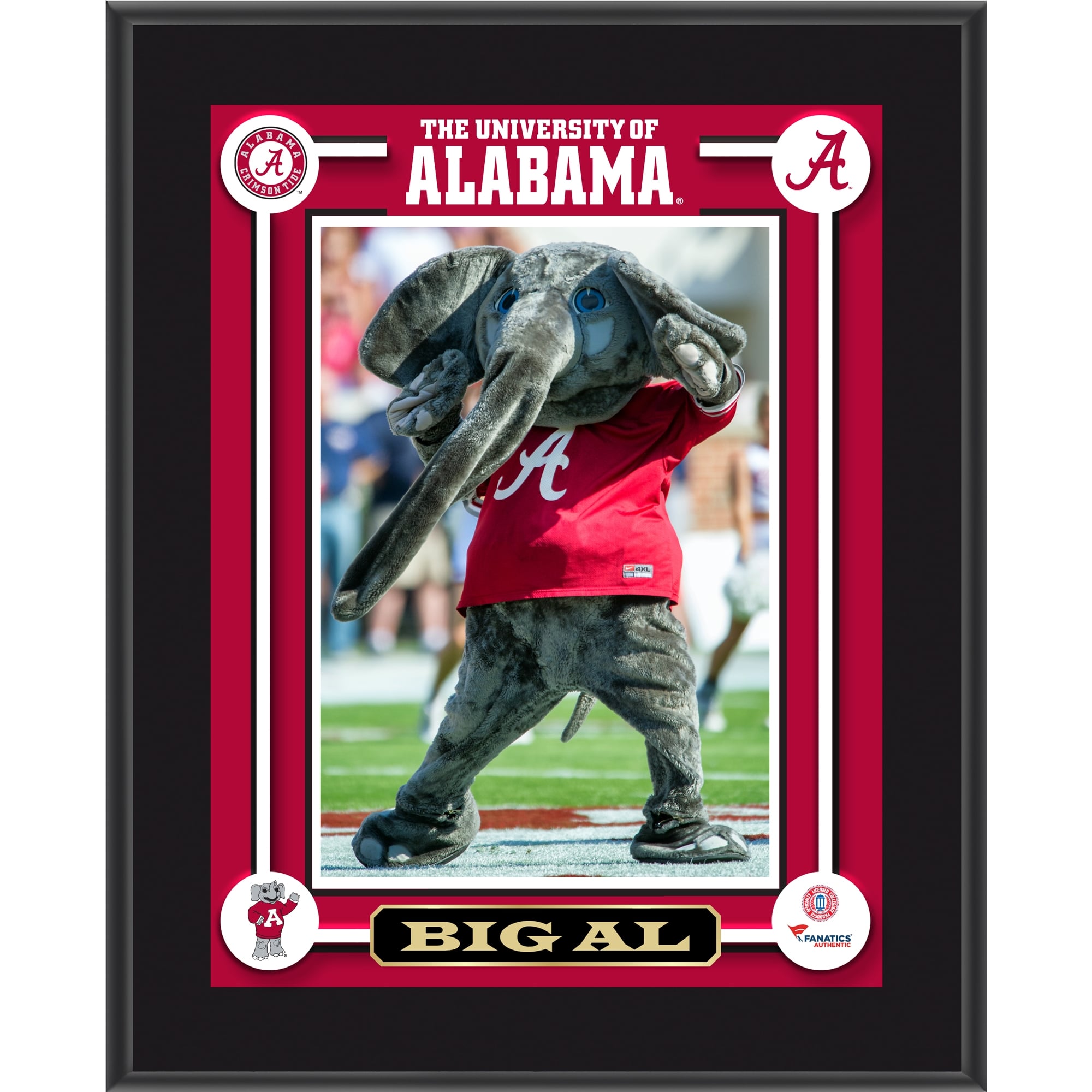Alabama Crimson Tide Big Al Mascot 10.5'' x 13'' Sublimated Plaque
