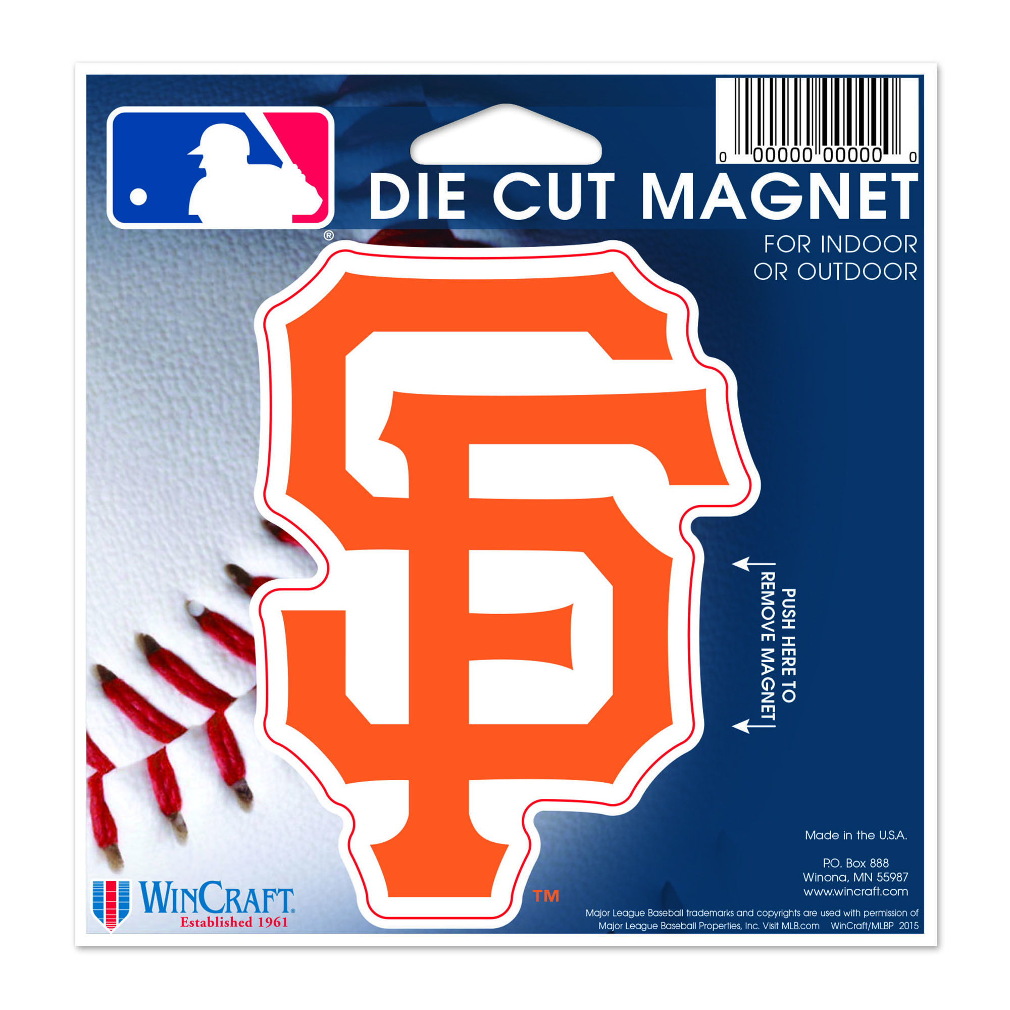 San Francisco Giants WinCraft 5" Die-Cut Car Magnet
