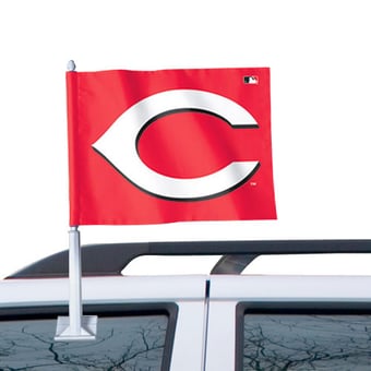 WinCraft Cincinnati Reds 12" x 13" Double-Sided Car Flag