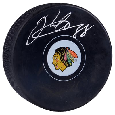 Patrick Kane Chicago Blackhawks Autographed Logo Hockey Puck