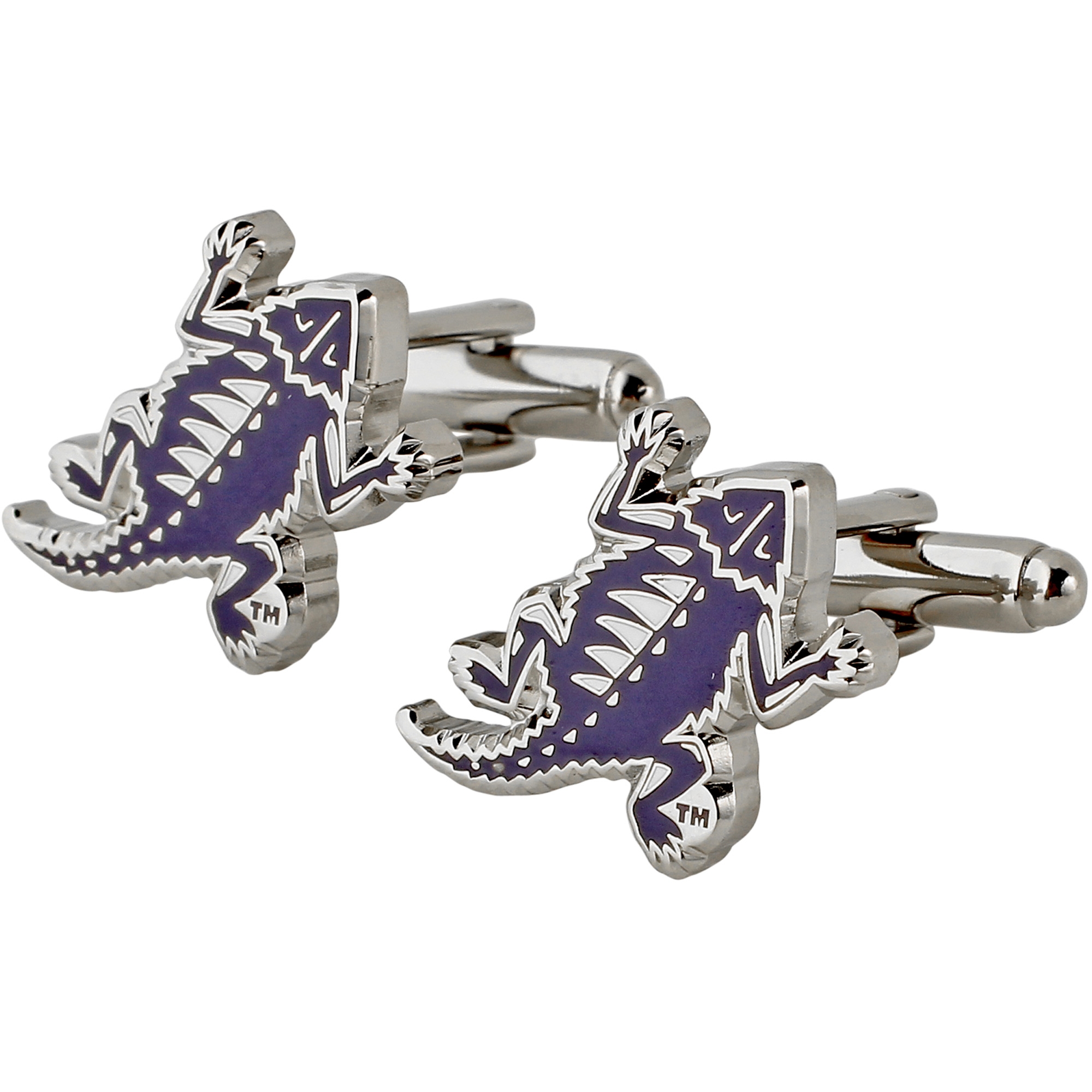 TCU Horned Frogs Silver-Plated Logo Cufflinks