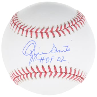 Ozzie Smith St. Louis Cardinals Autographed Baseball with "HOF 02" Inscription