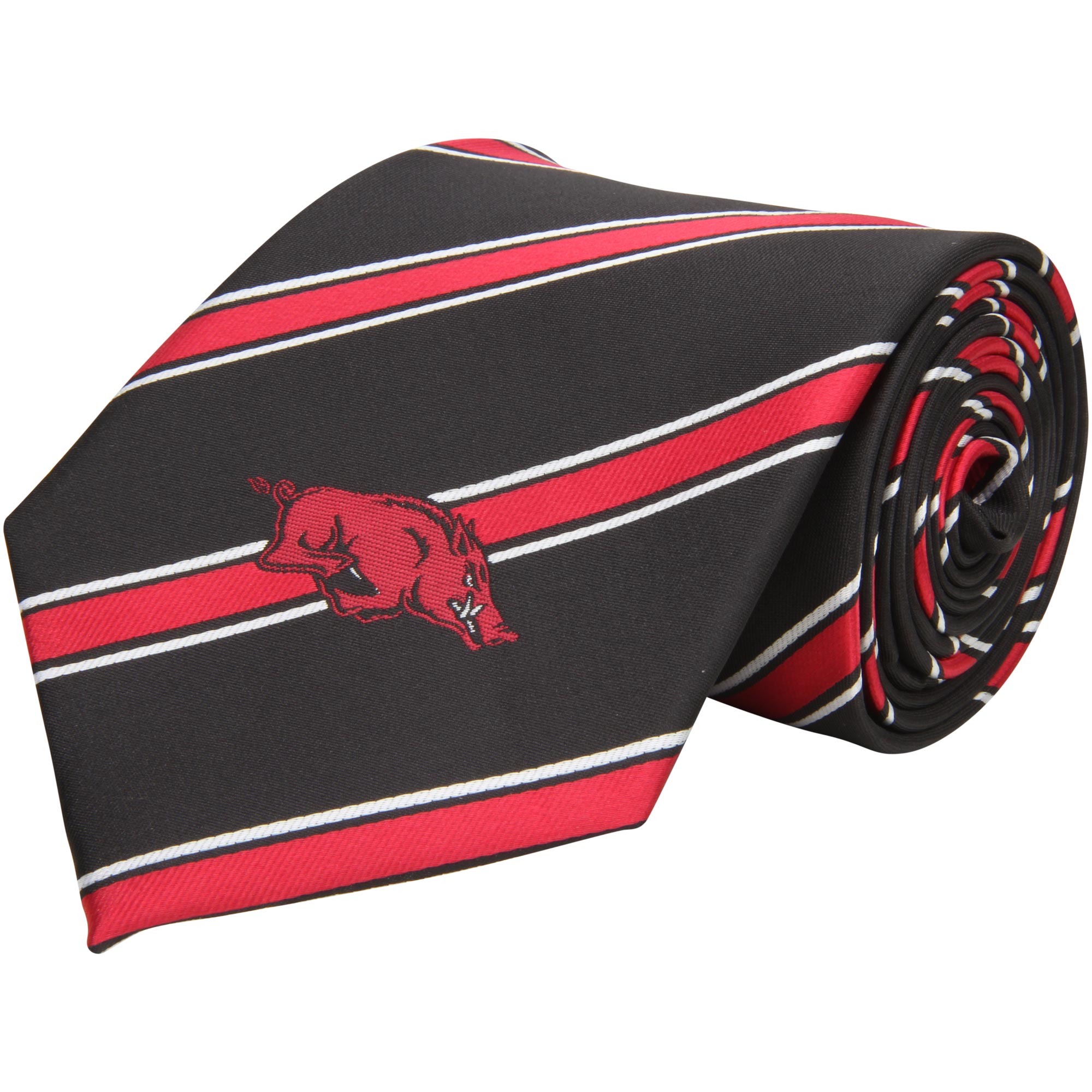 Men's Arkansas Razorbacks Woven Poly Striped Tie