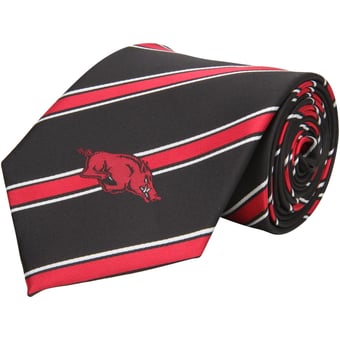 Men's Arkansas Razorbacks Woven Poly Striped Tie
