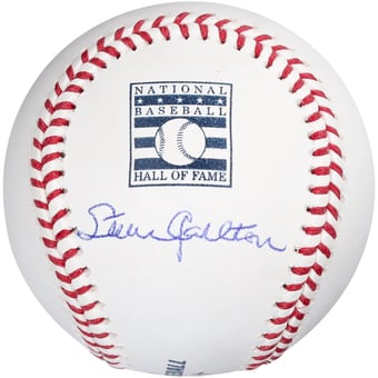 Steve Carlton Philadelphia Phillies Autographed HOF Logo Baseball