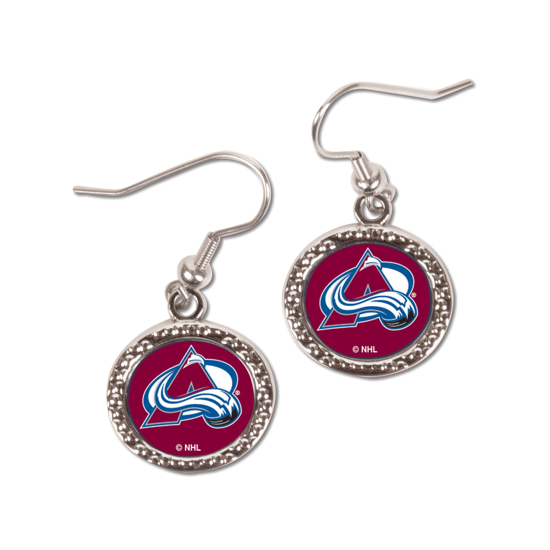 Women's Colorado Avalanche WinCraft Round Dangle Earrings
