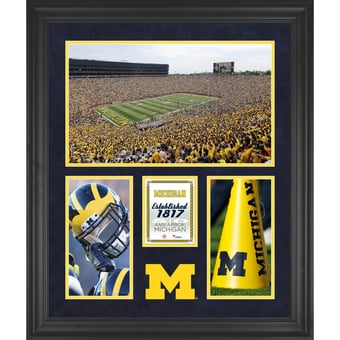 Michigan Wolverines Michigan Stadium Framed 20'' x 24'' 3-Opening Collage
