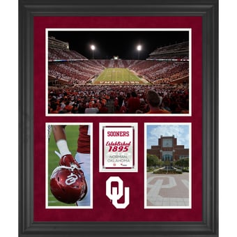 Oklahoma Sooners Gaylord Family-Oklahoma Memorial Stadium Framed 20'' x 24'' 3-Opening Collage