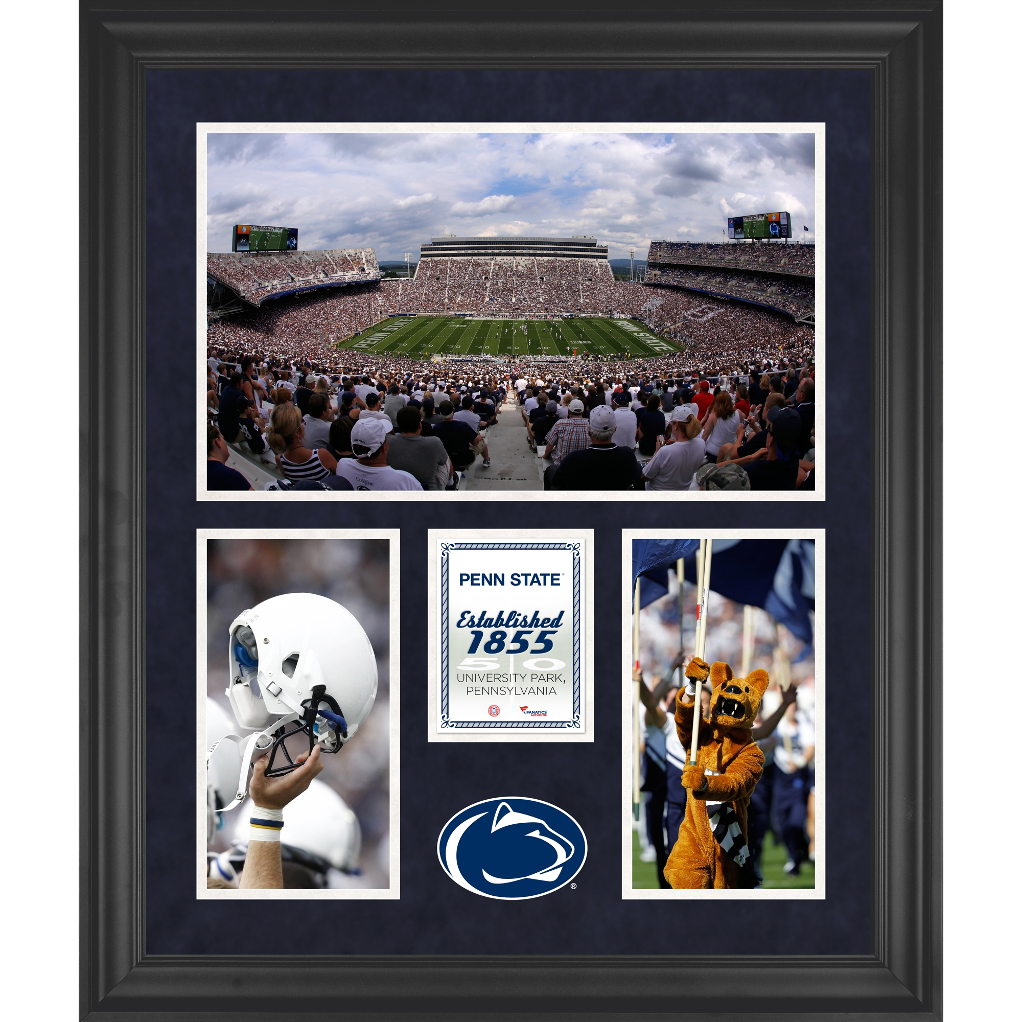 Penn State Nittany Lions Beaver Stadium Framed 20'' x 24'' 3-Opening Collage