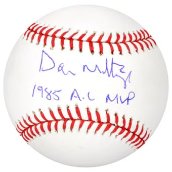 Don Mattingly New York Yankees Autographed Baseball with "1985 AL MVP" Inscription