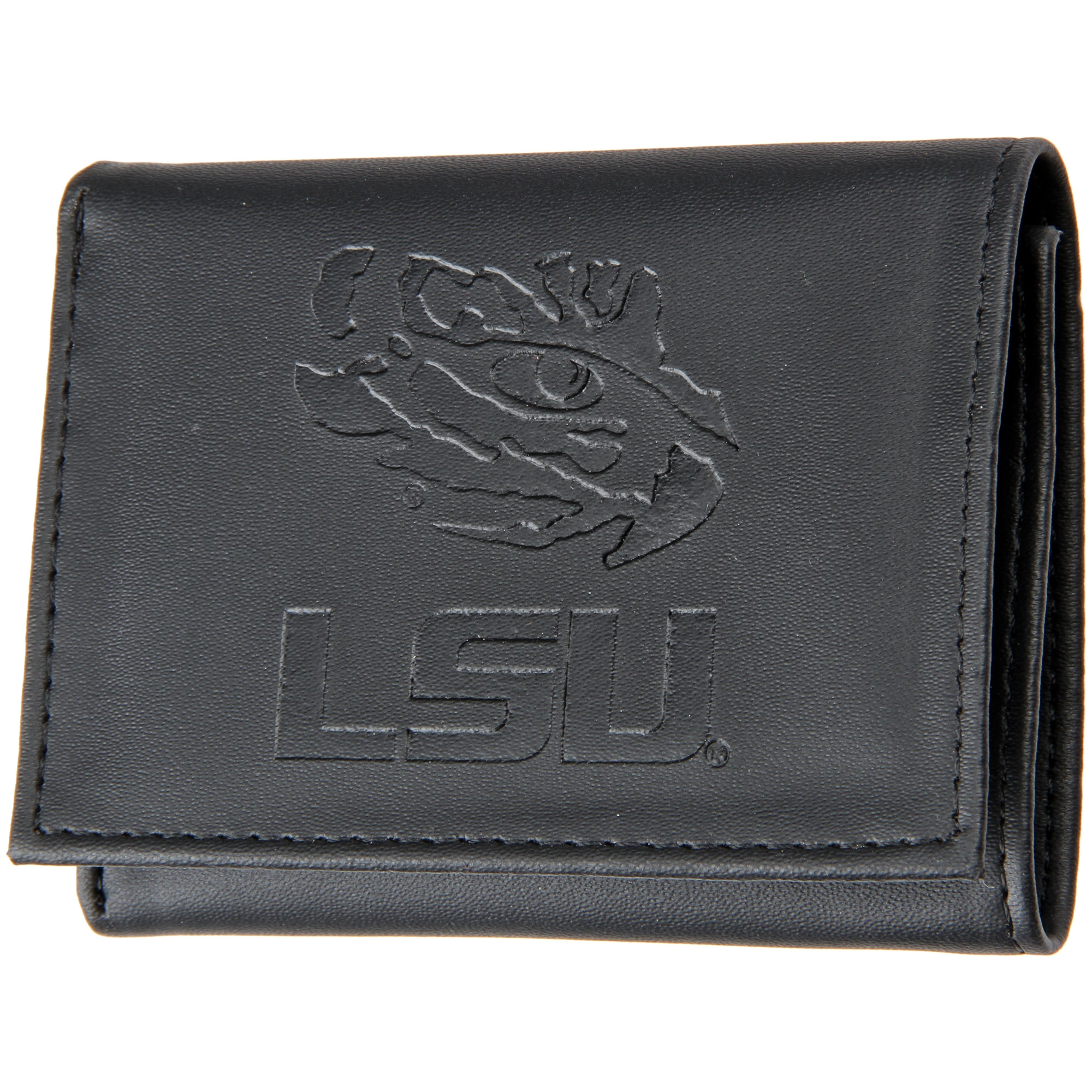 Men's Black LSU Tigers Hybrid Tri-Fold Wallet