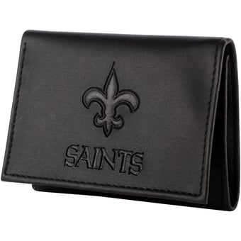 Men's Black New Orleans Saints Hybrid Tri-Fold Wallet