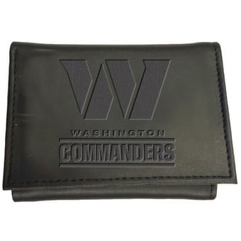 Men's Black Washington Commanders Hybrid Tri-Fold Wallet