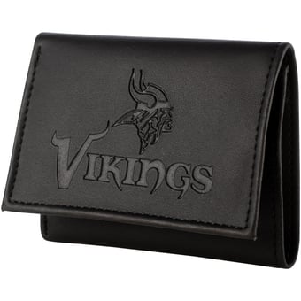 Men's Black Minnesota Vikings Hybrid Tri-Fold Wallet