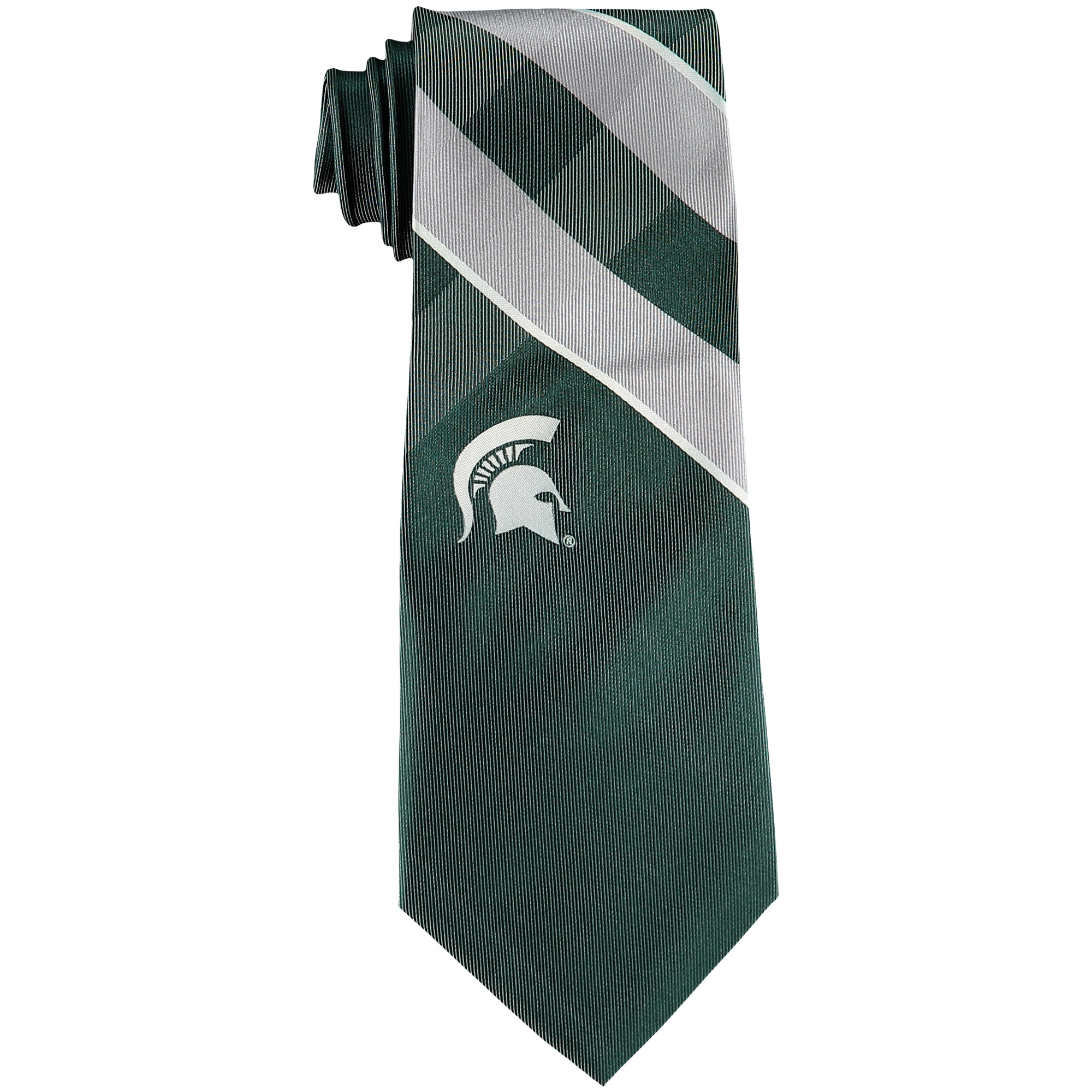 Men’s Michigan State Spartans Woven Poly Grid Tie Men’s Michigan State Spartans Woven Poly Grid Tie