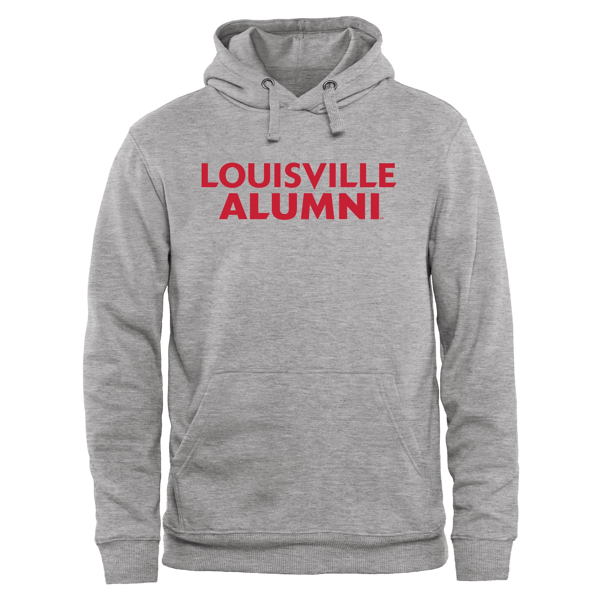 Louisville Cardinals Louisville Alumni Signature Stack Pullover Hoodie - Ash